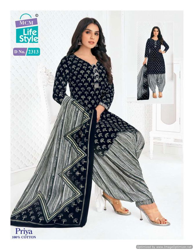 Priya Vol 23 By MCM Lifestyle Daily Wear Printed Cotton Dress Material Wholesale Market In Surat